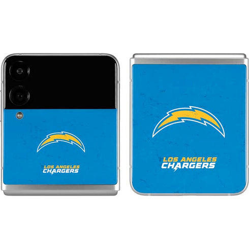 NFL Los Angeles Chargers - Alternate Distressed Galaxy Z Flip4 5G Skin